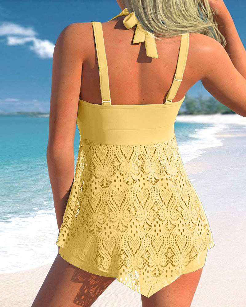 Evelyn - Laced Tankini Set