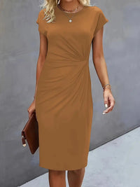 Ciara - Round Neck Midi Dress