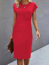 Ciara - Round Neck Midi Dress